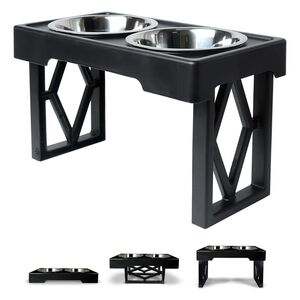 Petmate Black Elevated Dog Bowls